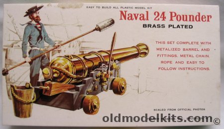 Palmer 1/24 Naval 24 Pounder Cannon Brass Plated, 27-100 plastic model kit